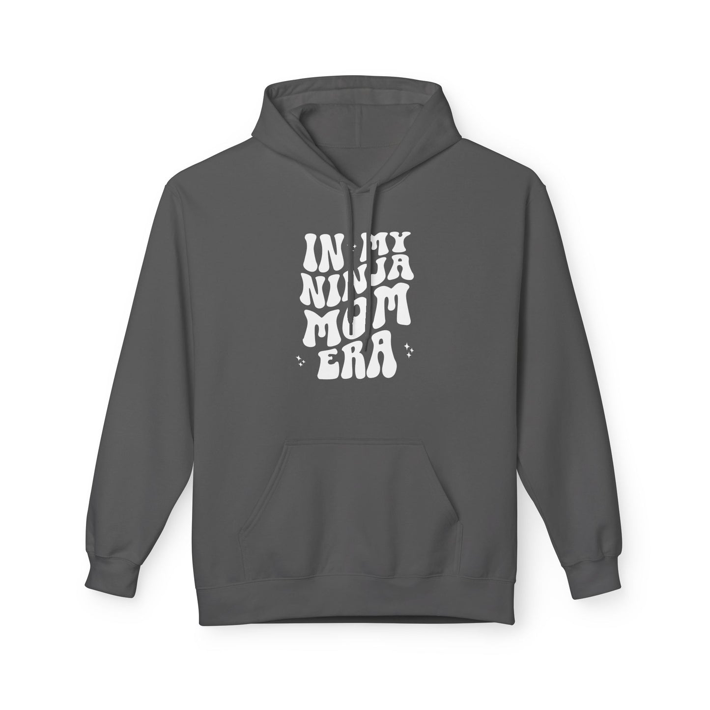 In My Ninja Mom Era Hoodie, Retro Wavy Font, Multiple Hoodie & Text Color Options, Ninja Warrior Mom Sweatshirt