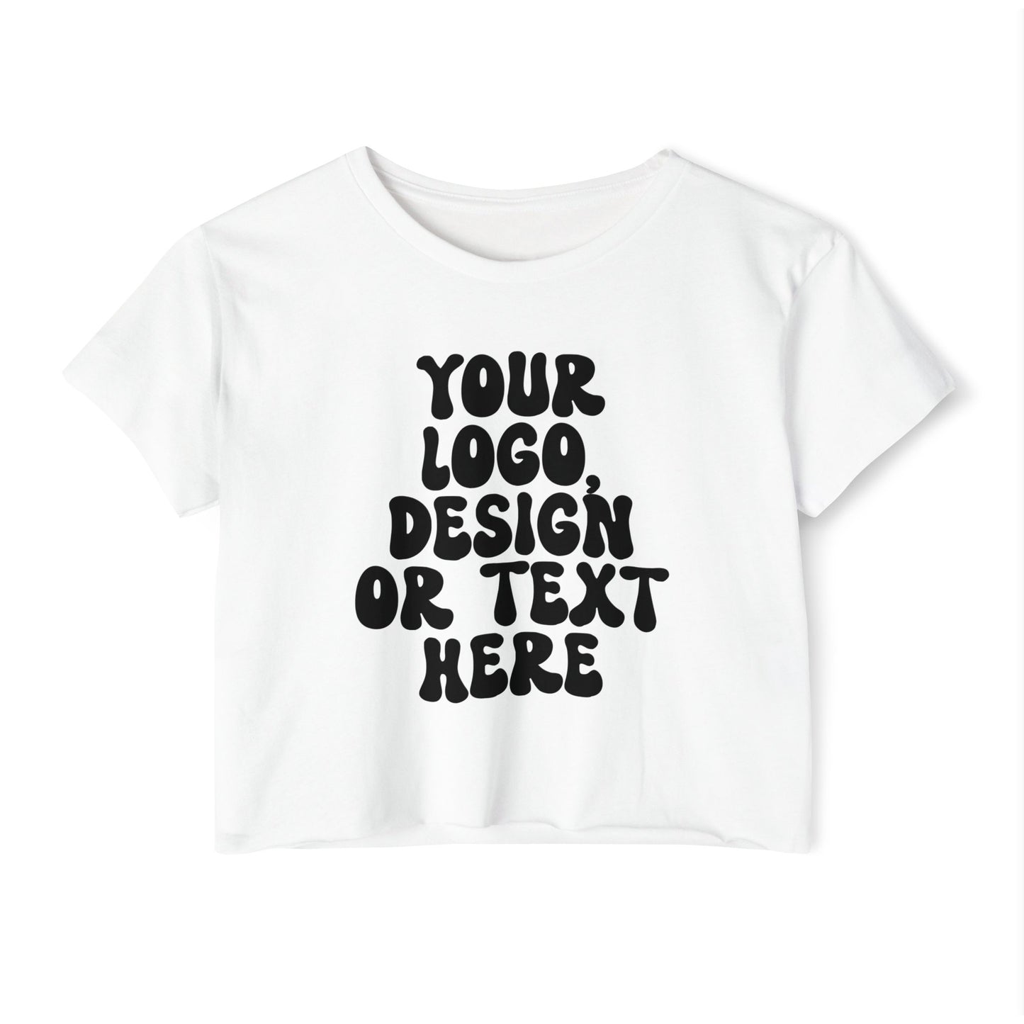 Custom Women’s Crop T-Shirt – Add Your Text, Design, or Logo