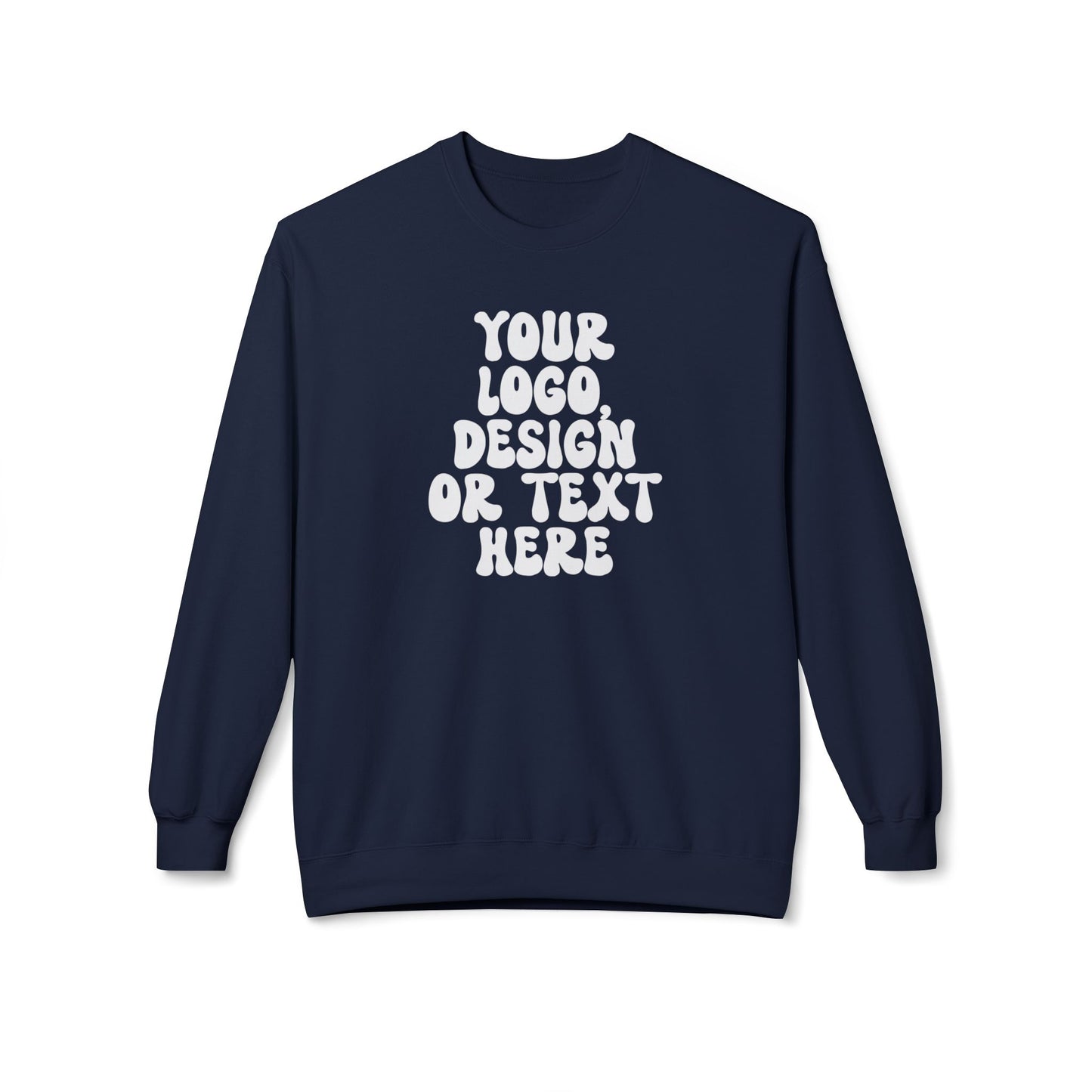 CUSTOM Text, Design or Logo - Unisex Crewneck Sweatshirt (Adult)