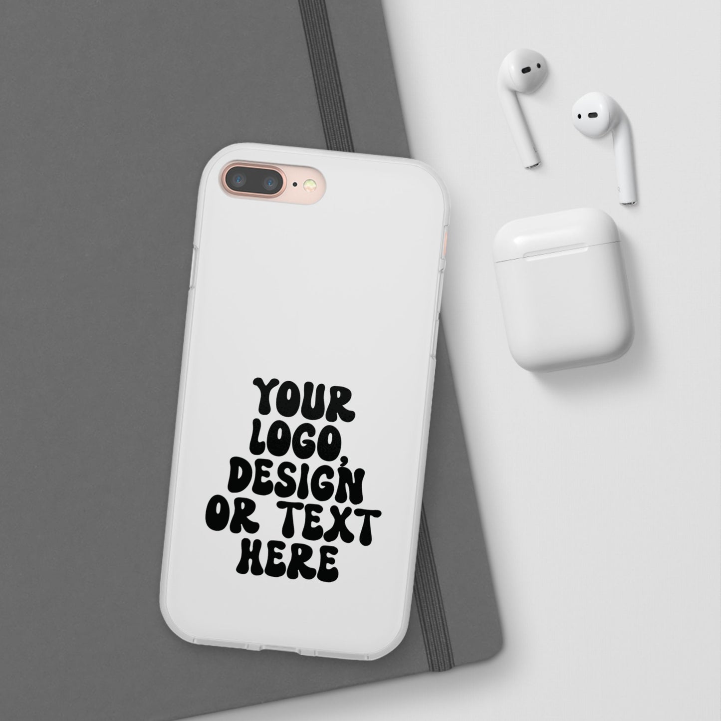 CUSTOM Text, Design or Logo - Flexi Phone Case