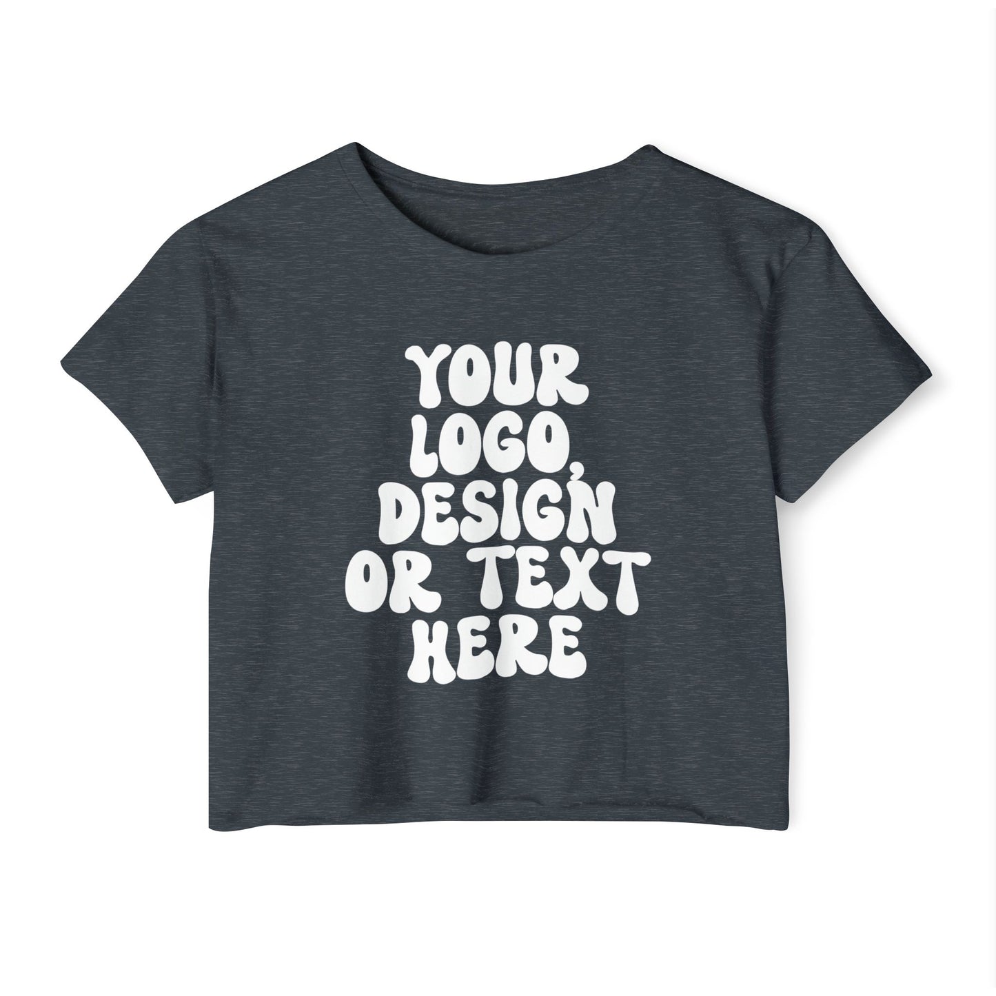 Custom Women’s Crop T-Shirt – Add Your Text, Design, or Logo