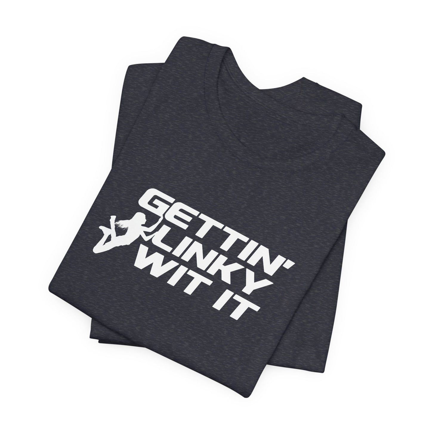 Gettin Linky Wit It Ninja Warrior T-Shirt – Customizable Silhouette Option