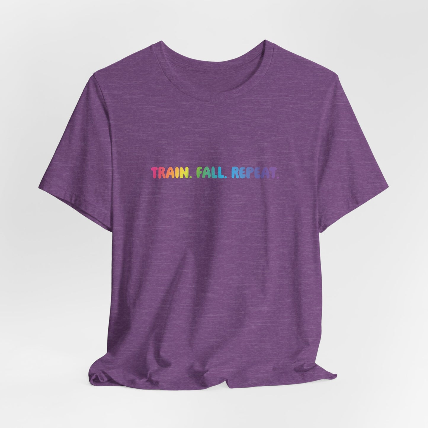 Ninja Warrior TRAIN. FALL. REPEAT. T-Shirt – Optional Gradient Text, Youth & Adult Sizes