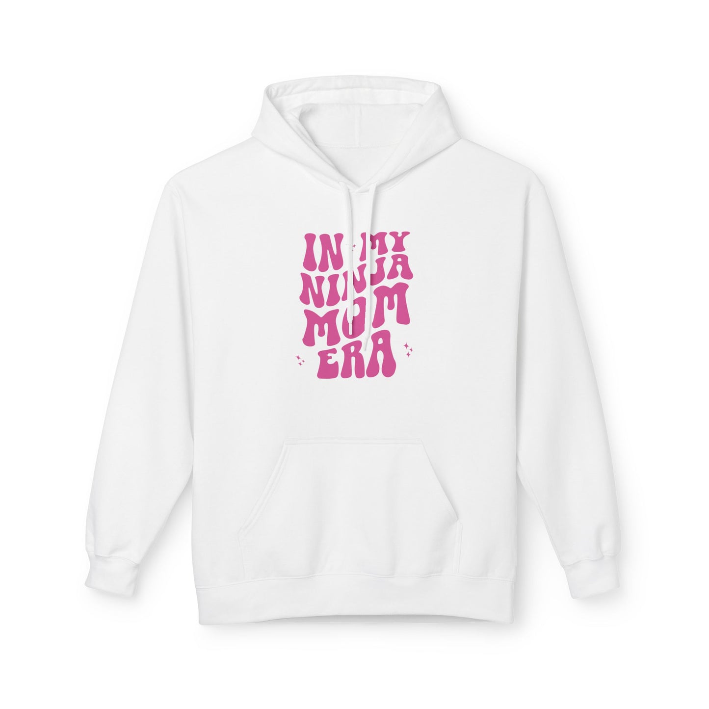In My Ninja Mom Era Hoodie, Retro Wavy Font, Multiple Hoodie & Text Color Options, Ninja Warrior Mom Sweatshirt
