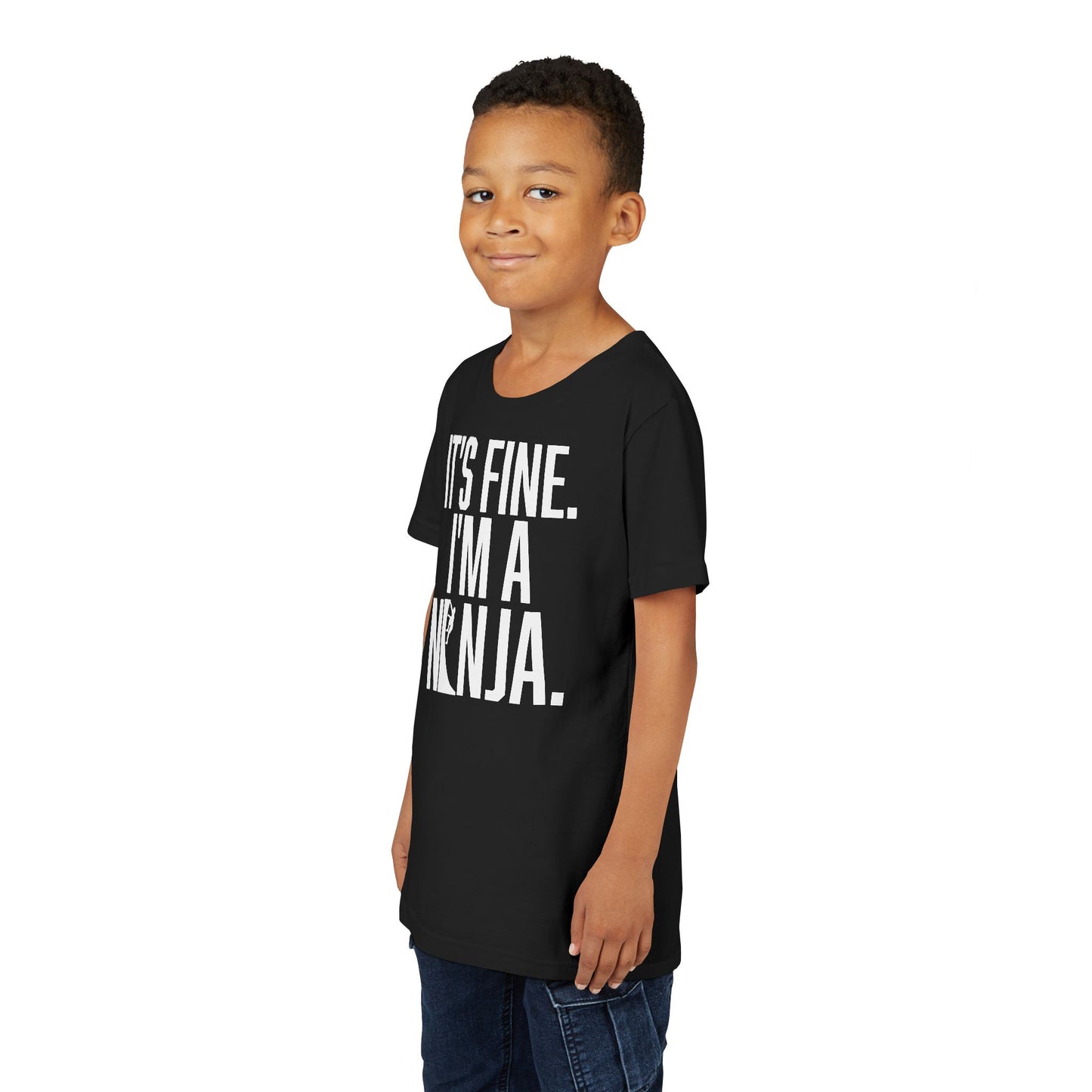 Youth Ninja T-Shirt – “It’s Fine, I’m a Ninja” Funny Athlete Shirt