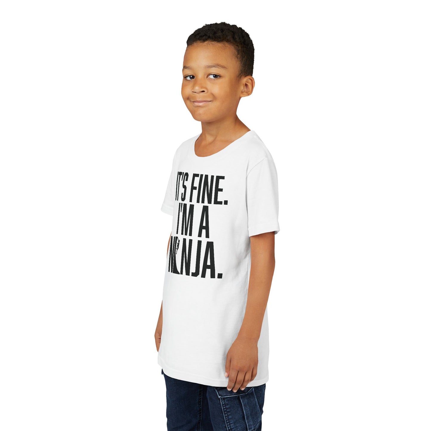 Youth Ninja T-Shirt – “It’s Fine, I’m a Ninja” Funny Athlete Shirt