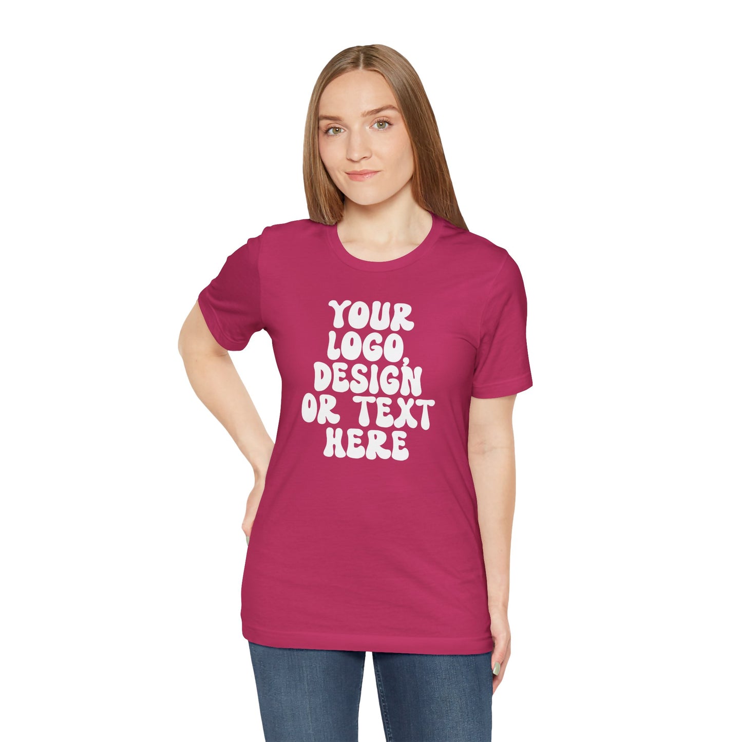 CUSTOM Text, Design or Logo - Unisex T-Shirt (Adult) SOLID COLORS