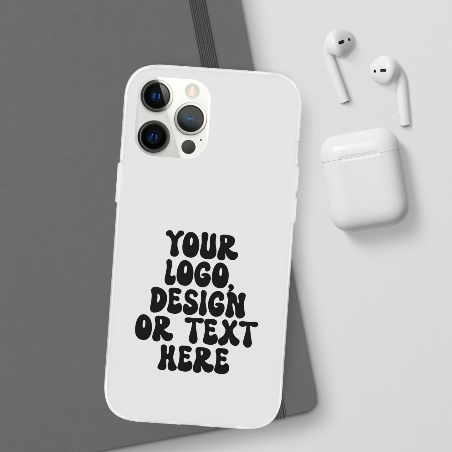 CUSTOM Text, Design or Logo - Flexi Phone Case