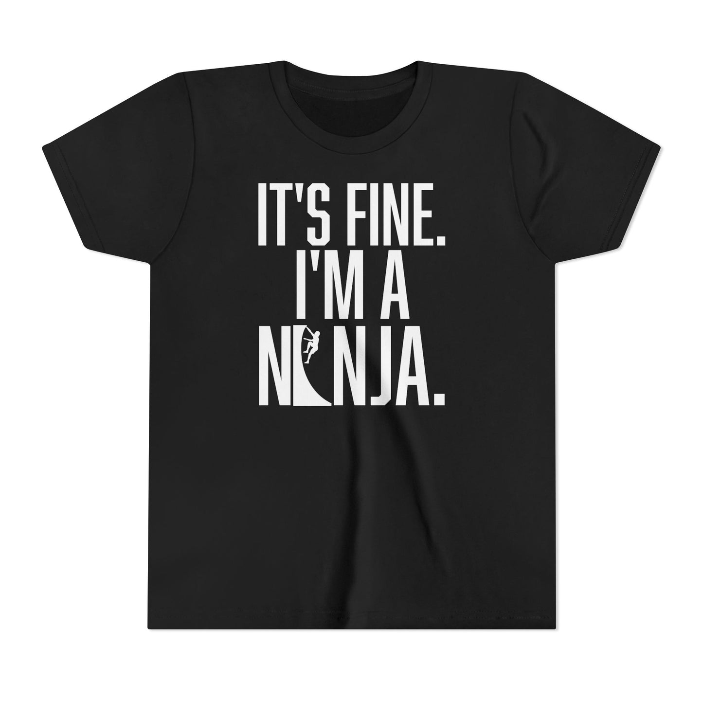 Youth Ninja T-Shirt – “It’s Fine, I’m a Ninja” Funny Athlete Shirt