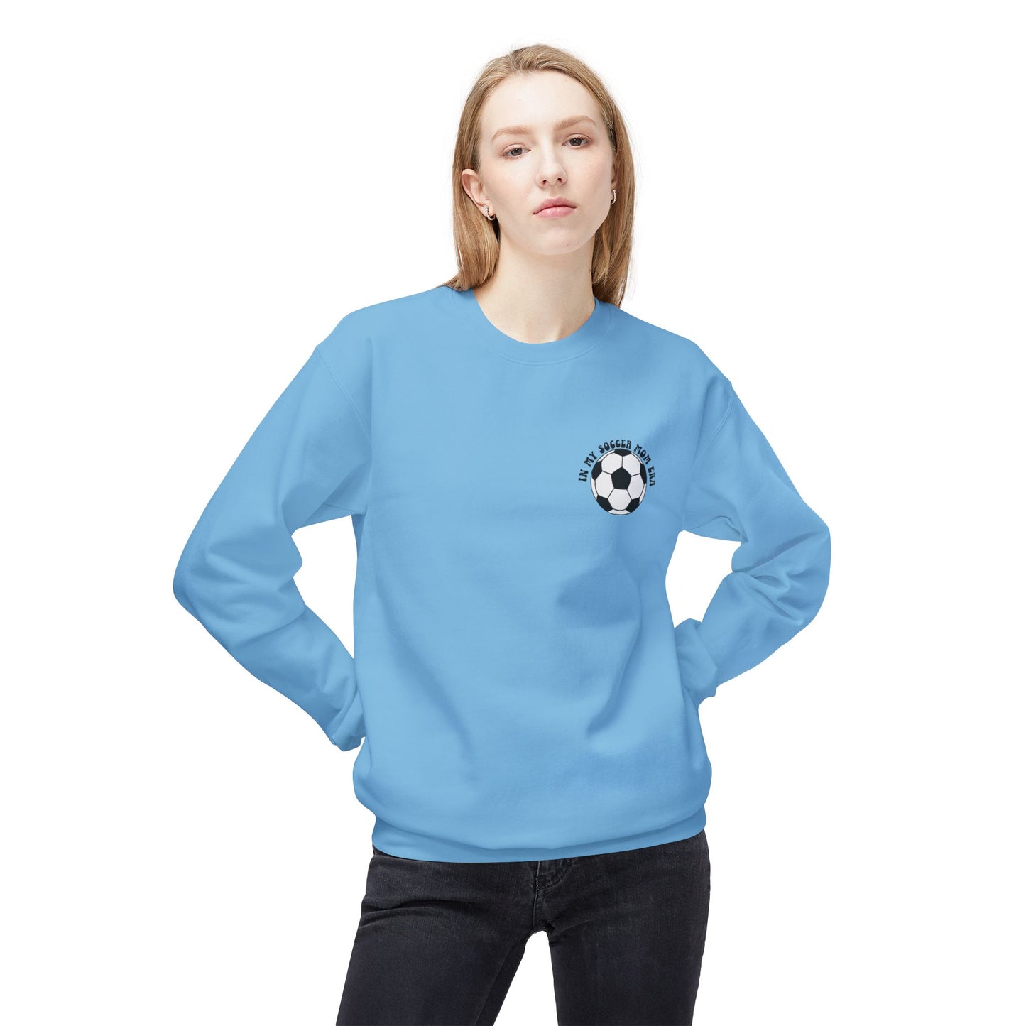 In My Soccer Mom Era Sweatshirt – Funny Soccer Mom Crewneck with Back Print
