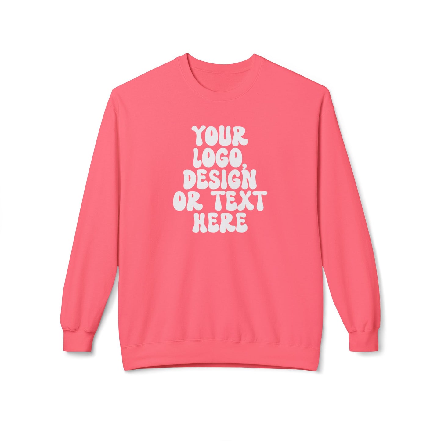 CUSTOM Text, Design or Logo - Unisex Crewneck Sweatshirt (Adult)