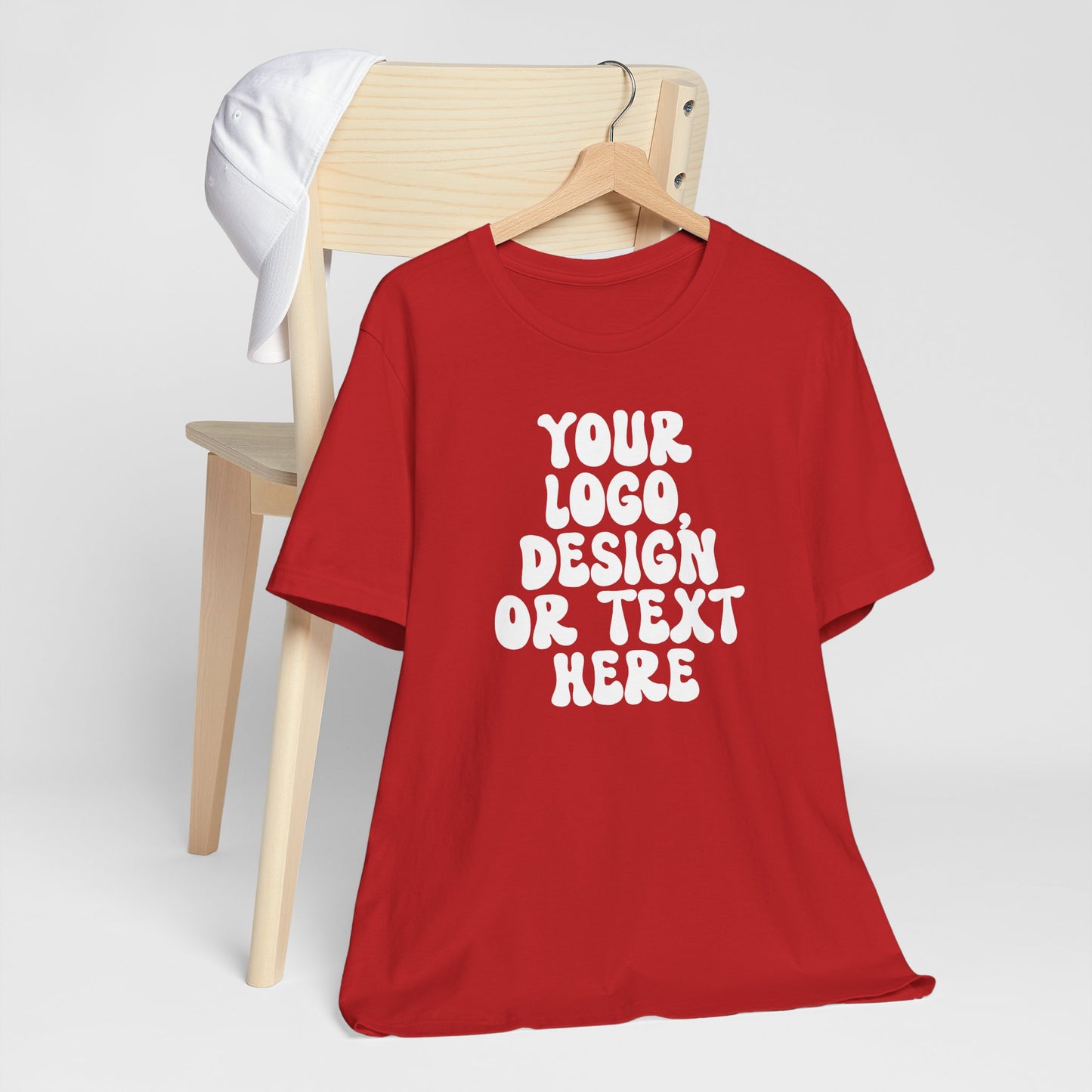 CUSTOM Text, Design or Logo - Unisex T-Shirt (Adult) SOLID COLORS
