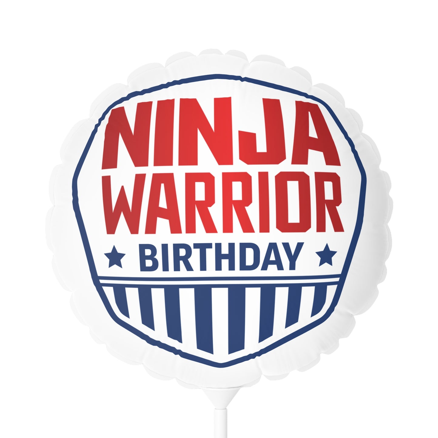 Ninja Warrior Birthday Mylar Balloon with Stick – Party Decoration