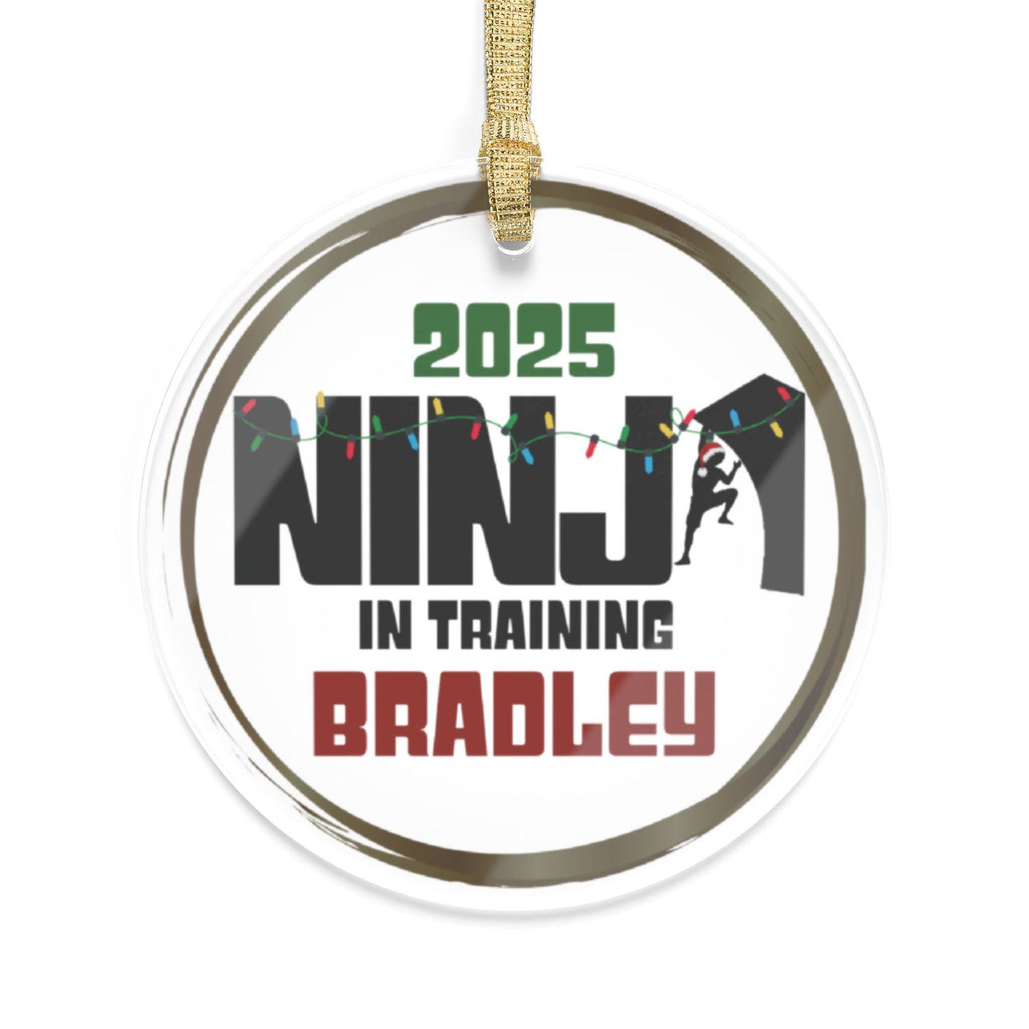 Ninja in Training Christmas Ornament – Holiday Tree Decoration