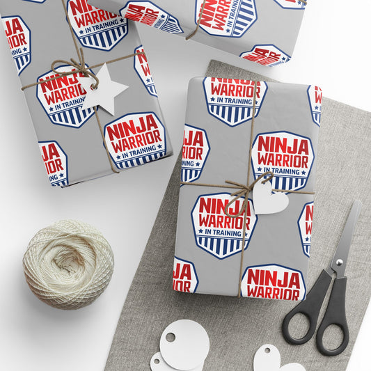 Ninja Warrior Wrapping Paper – In Training, Birthday Boy or Birthday Girl