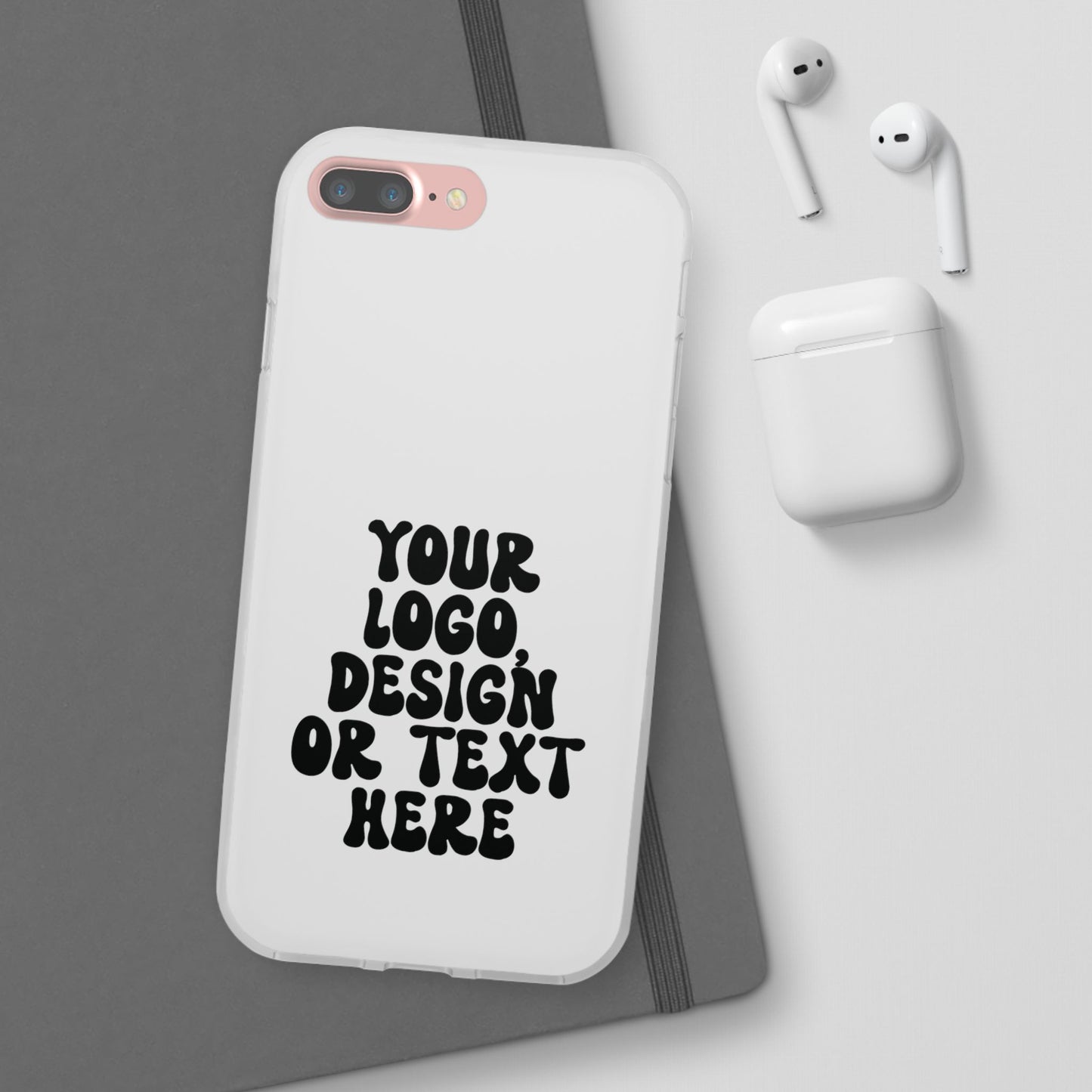 CUSTOM Text, Design or Logo - Flexi Phone Case
