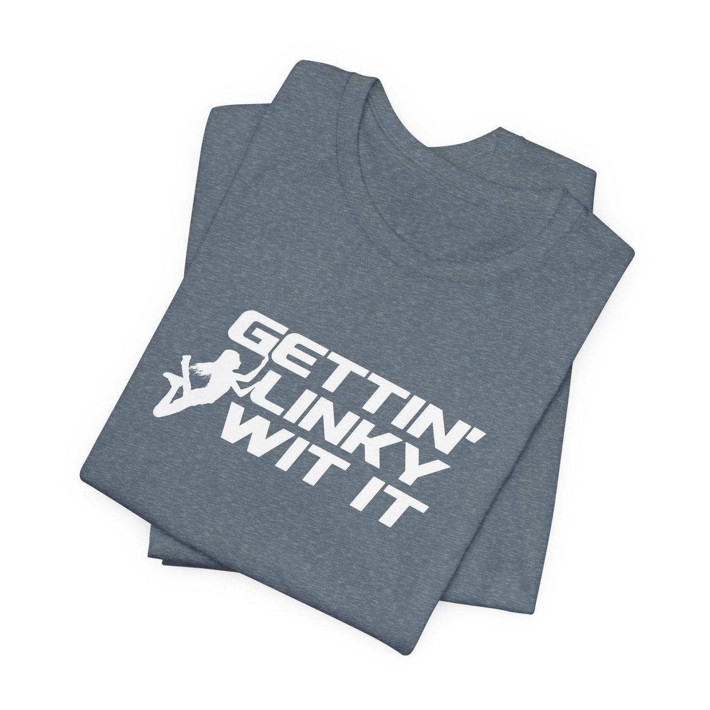 Gettin Linky Wit It Ninja Warrior T-Shirt – Customizable Silhouette Option