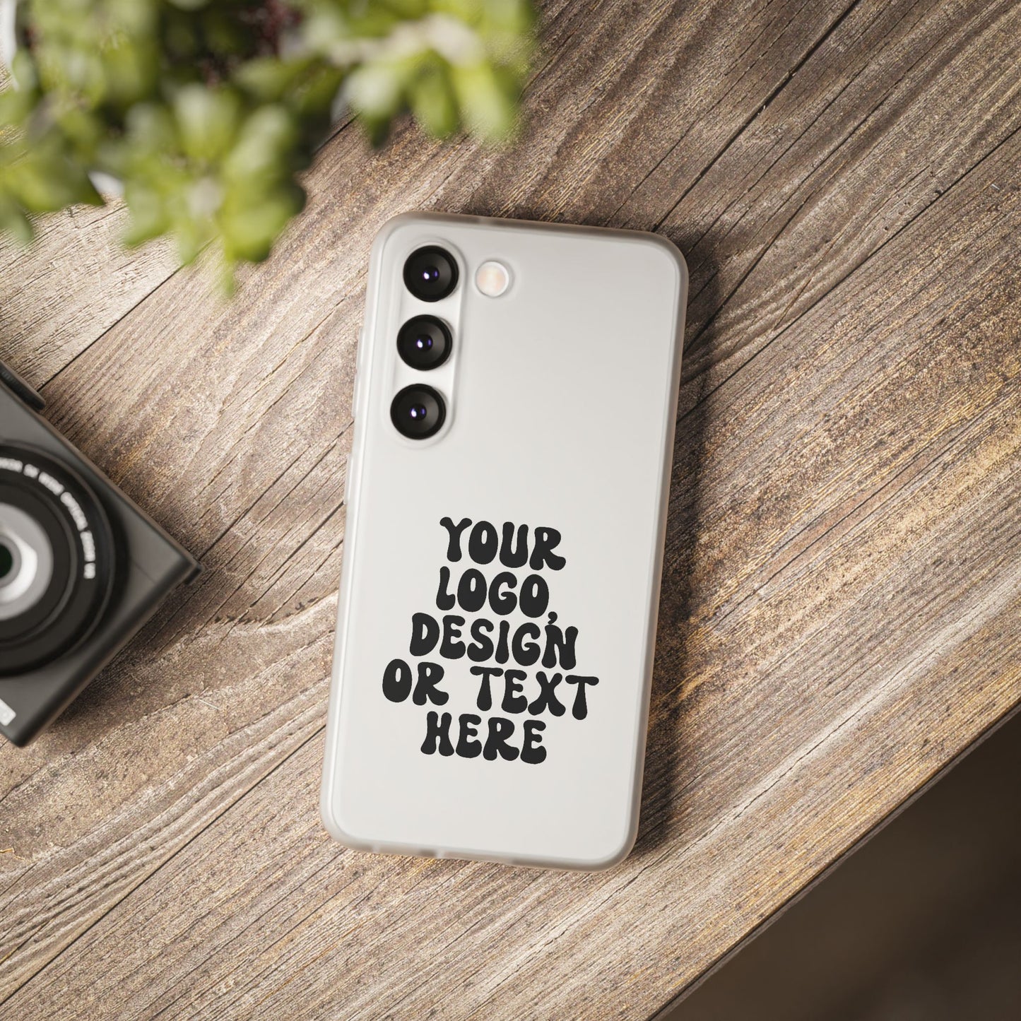 CUSTOM Text, Design or Logo - Flexi Phone Case