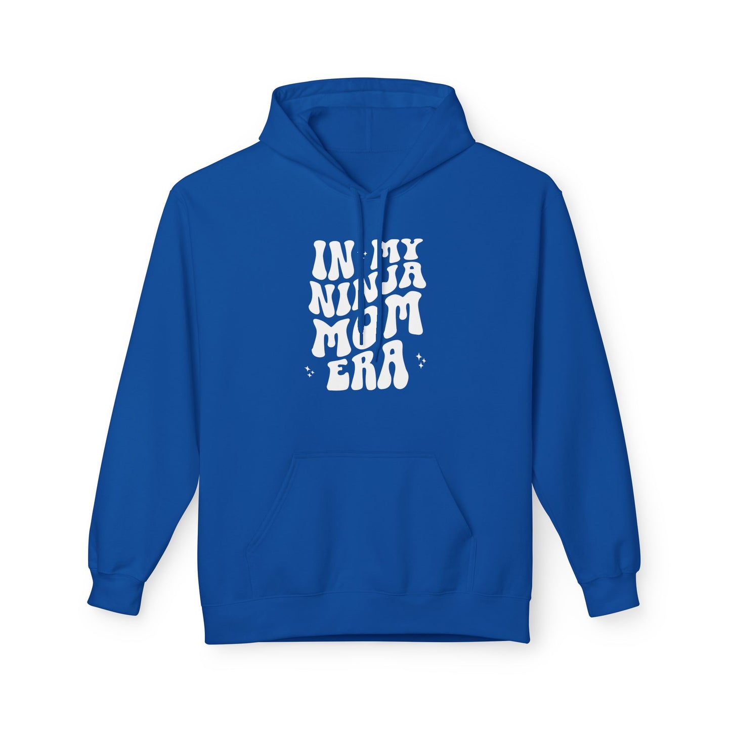 In My Ninja Mom Era Hoodie, Retro Wavy Font, Multiple Hoodie & Text Color Options, Ninja Warrior Mom Sweatshirt