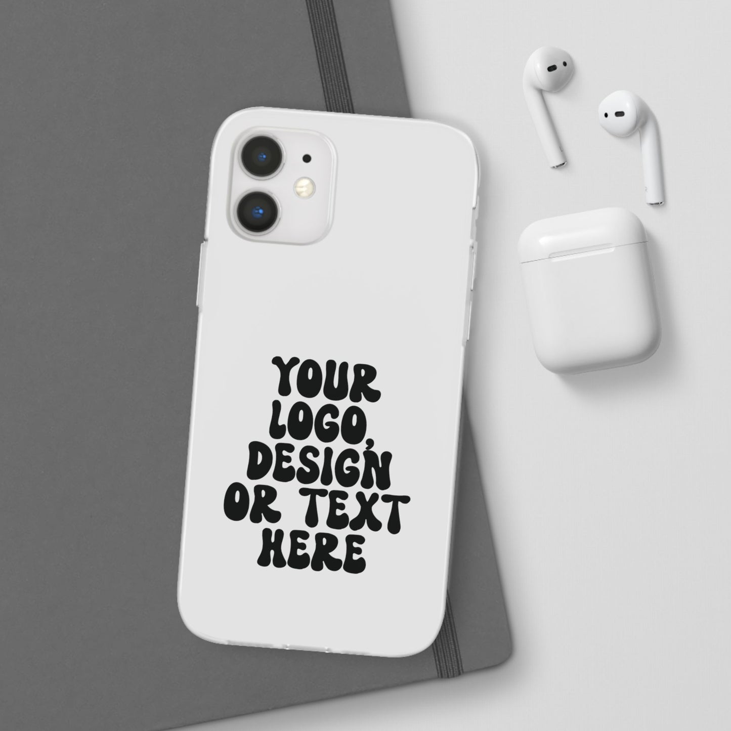 CUSTOM Text, Design or Logo - Flexi Phone Case