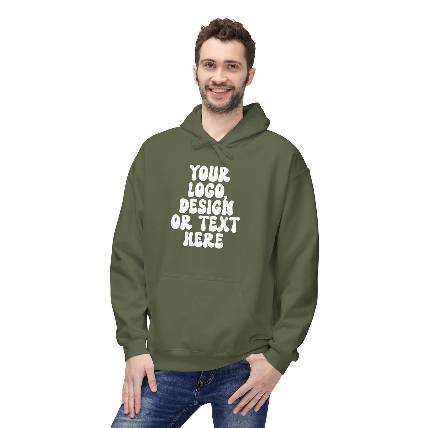 CUSTOM Text, Design or Logo - Unisex Hoodie (Adult)