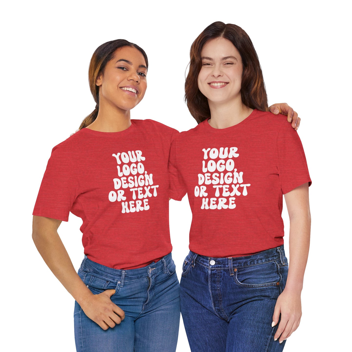 CUSTOM Text, Design or Logo - Unisex T-Shirt (Adult) HEATHER COLORS