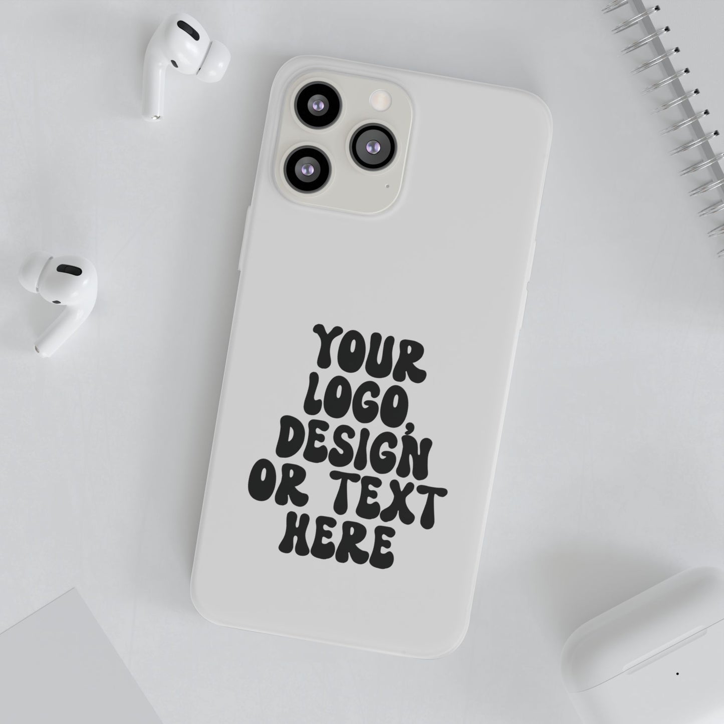 CUSTOM Text, Design or Logo - Flexi Phone Case