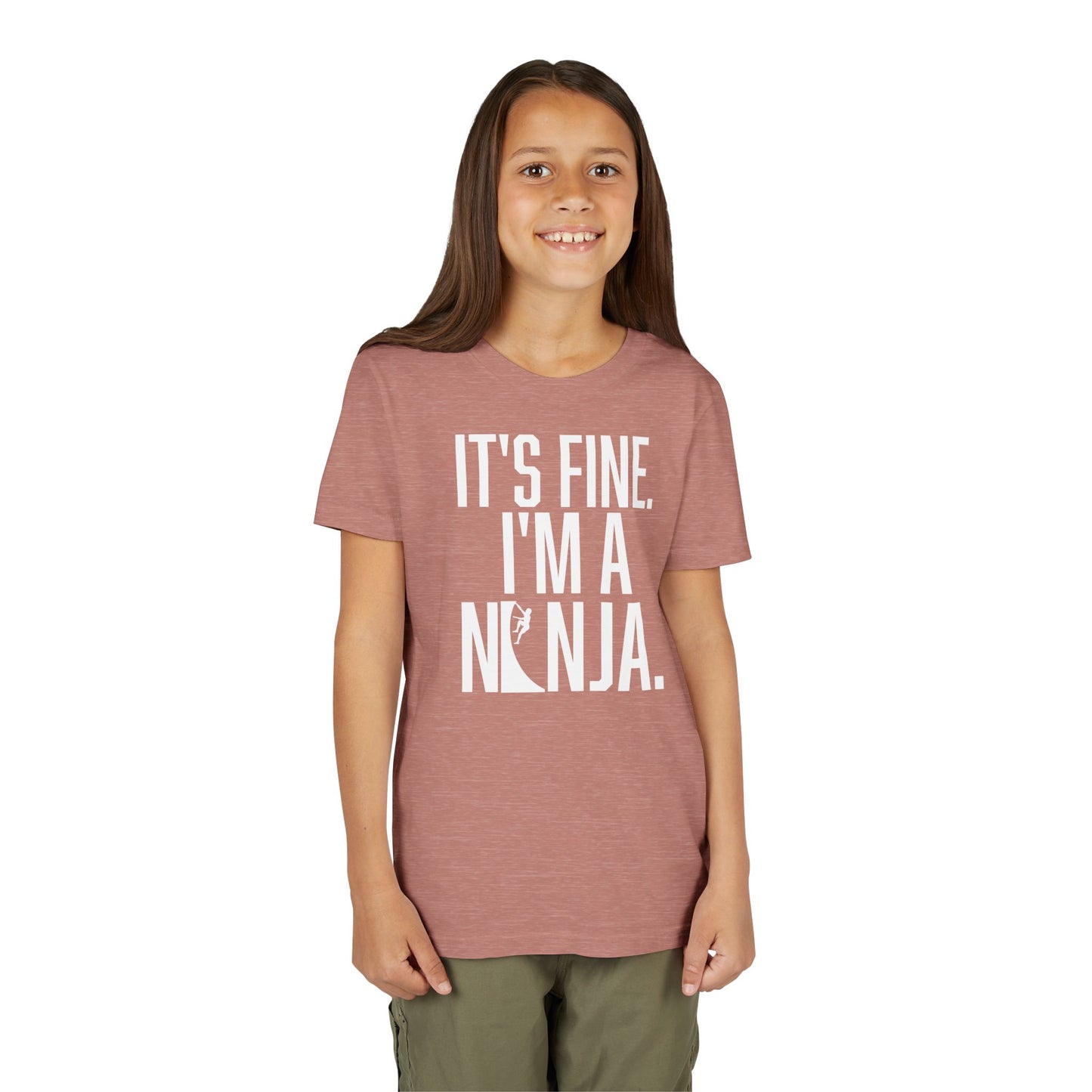Youth Ninja T-Shirt – “It’s Fine, I’m a Ninja” Funny Athlete Shirt