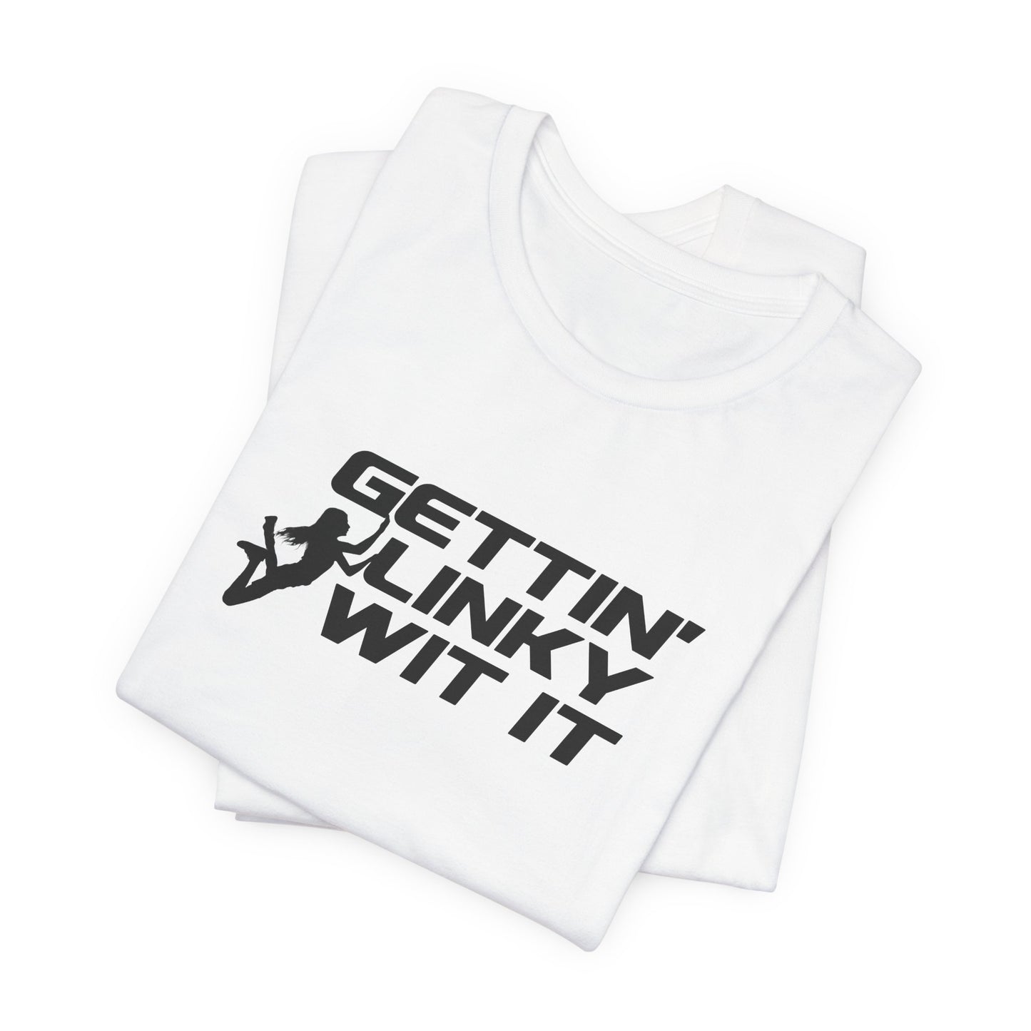 Gettin Linky Wit It Ninja Warrior T-Shirt – Customizable Silhouette Option
