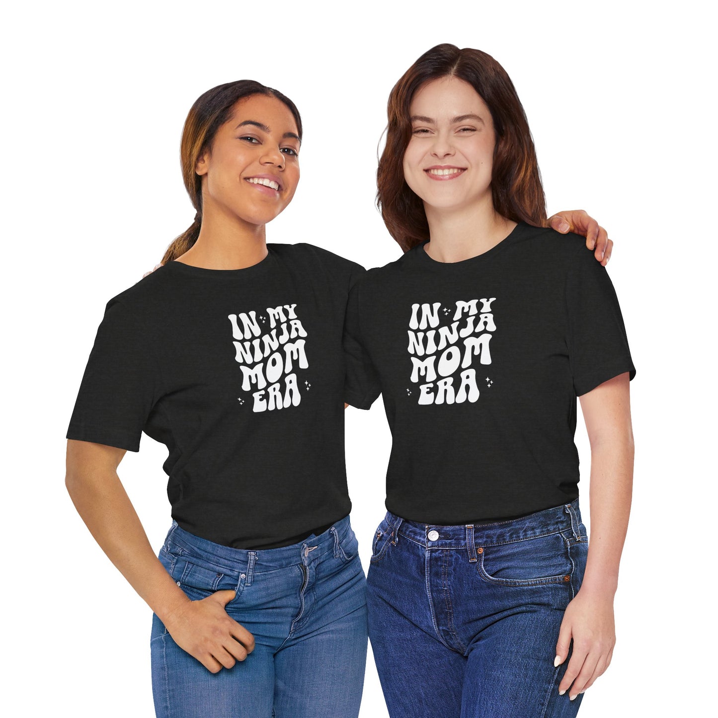 In My Ninja Mom Era T-Shirt, Retro Wavy Font Tee, Multiple Shirt & Text Color Options, Ninja Warrior Mom Shirt