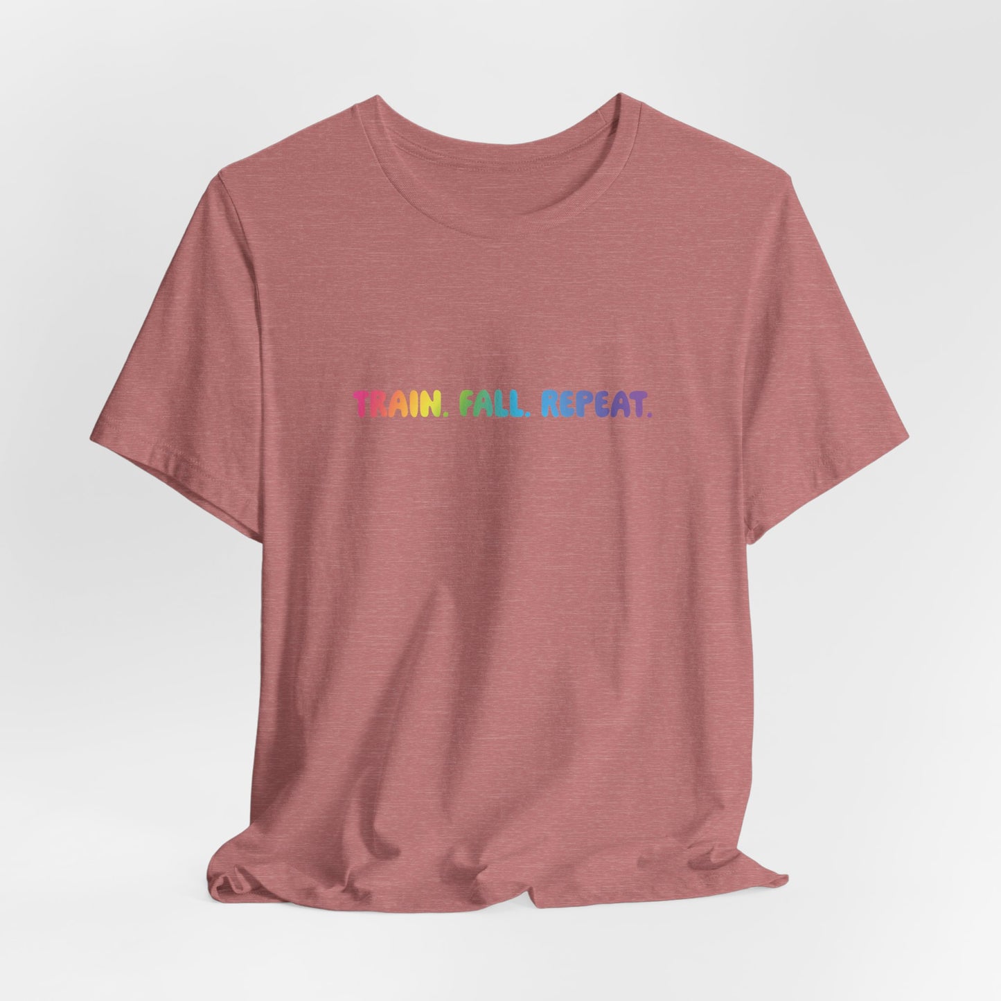 Ninja Warrior TRAIN. FALL. REPEAT. T-Shirt – Optional Gradient Text, Youth & Adult Sizes