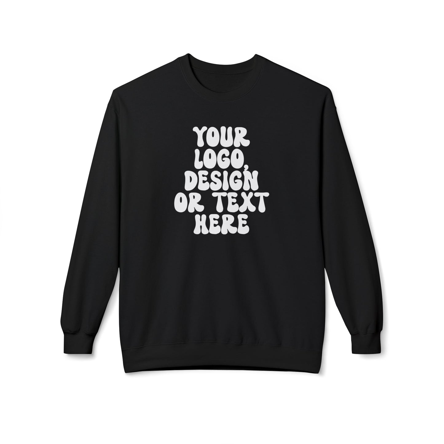 CUSTOM Text, Design or Logo - Unisex Crewneck Sweatshirt (Adult)