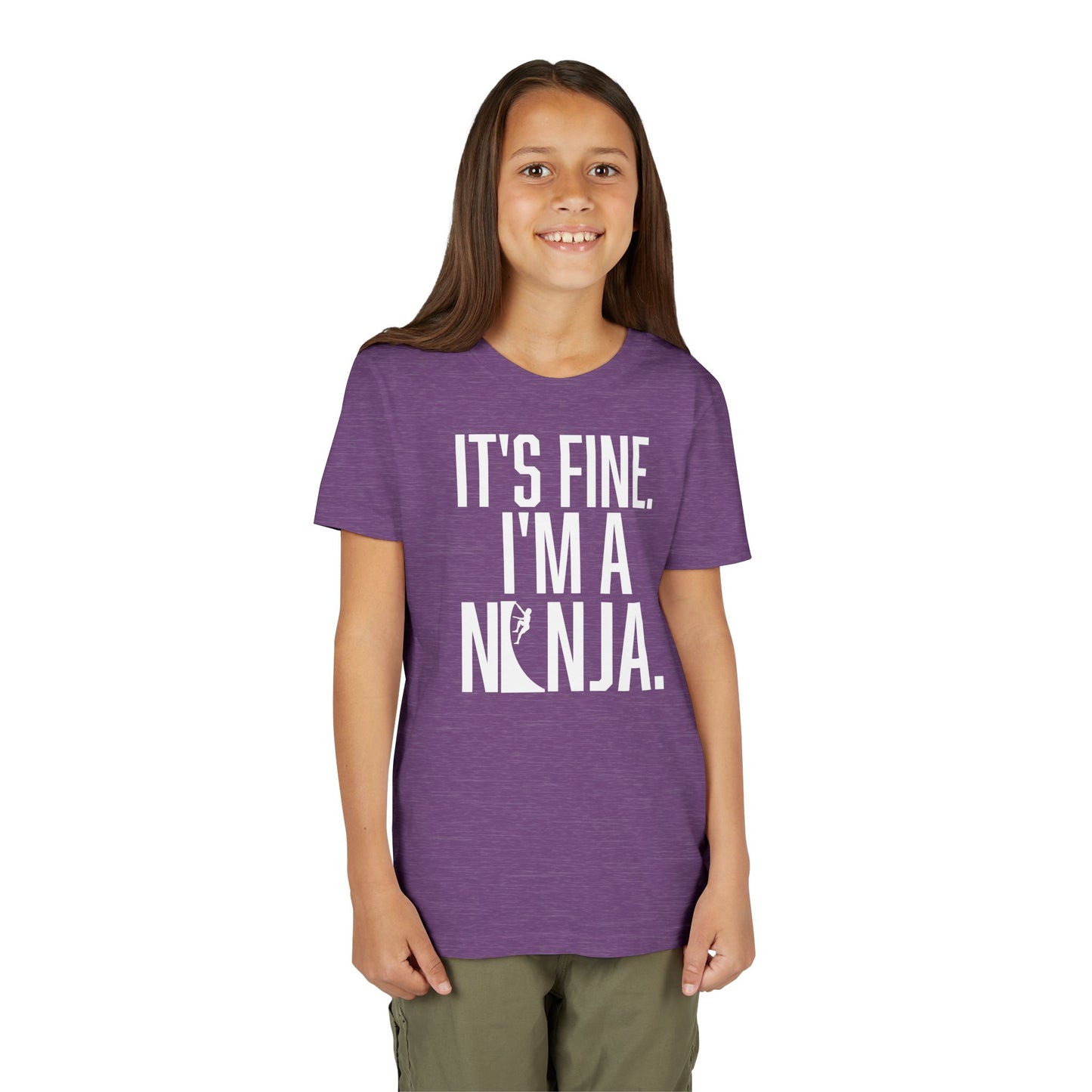 Youth Ninja T-Shirt – “It’s Fine, I’m a Ninja” Funny Athlete Shirt