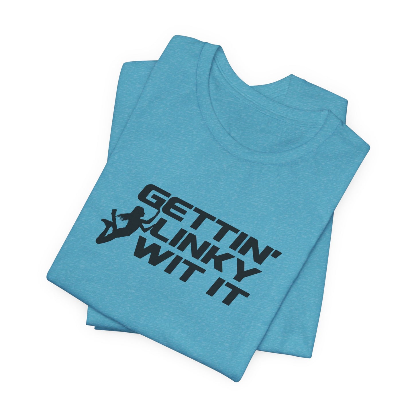 Gettin Linky Wit It Ninja Warrior T-Shirt – Customizable Silhouette Option