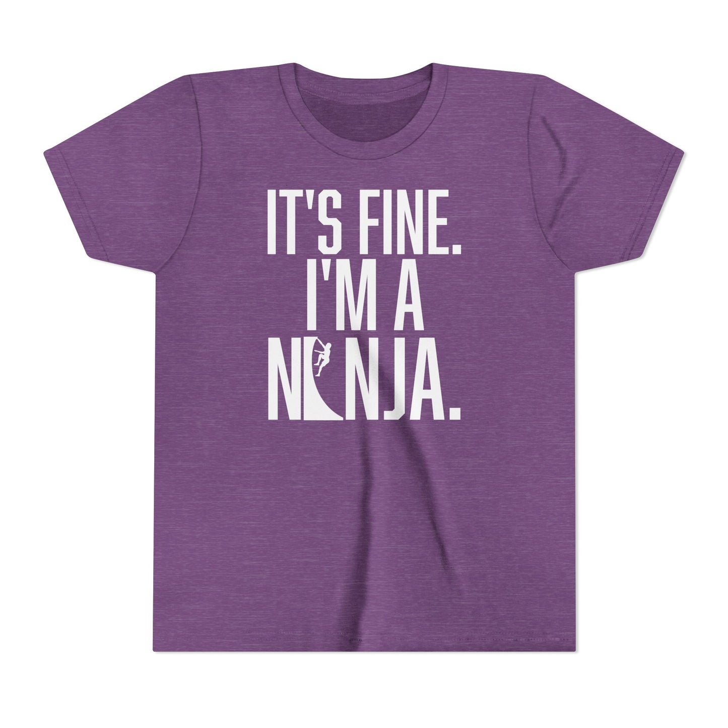 Youth Ninja T-Shirt – “It’s Fine, I’m a Ninja” Funny Athlete Shirt