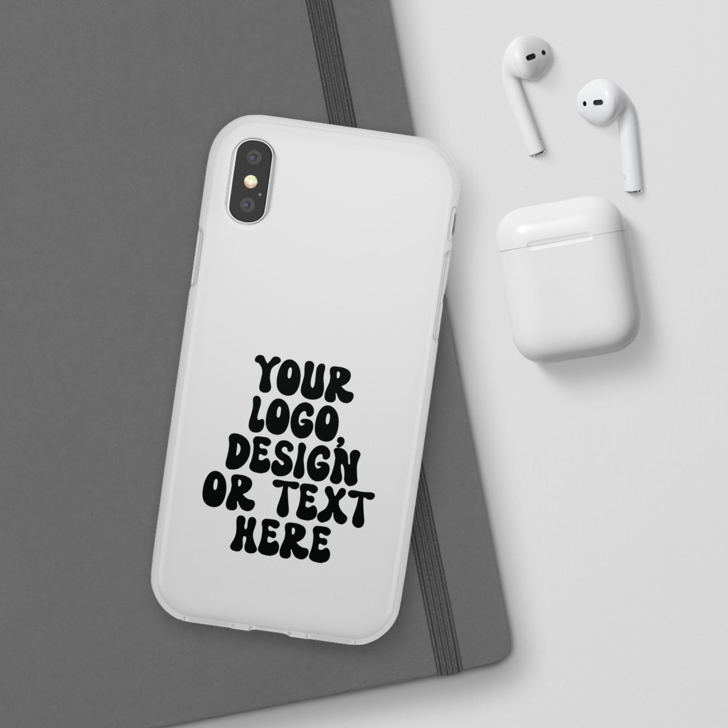 CUSTOM Text, Design or Logo - Flexi Phone Case