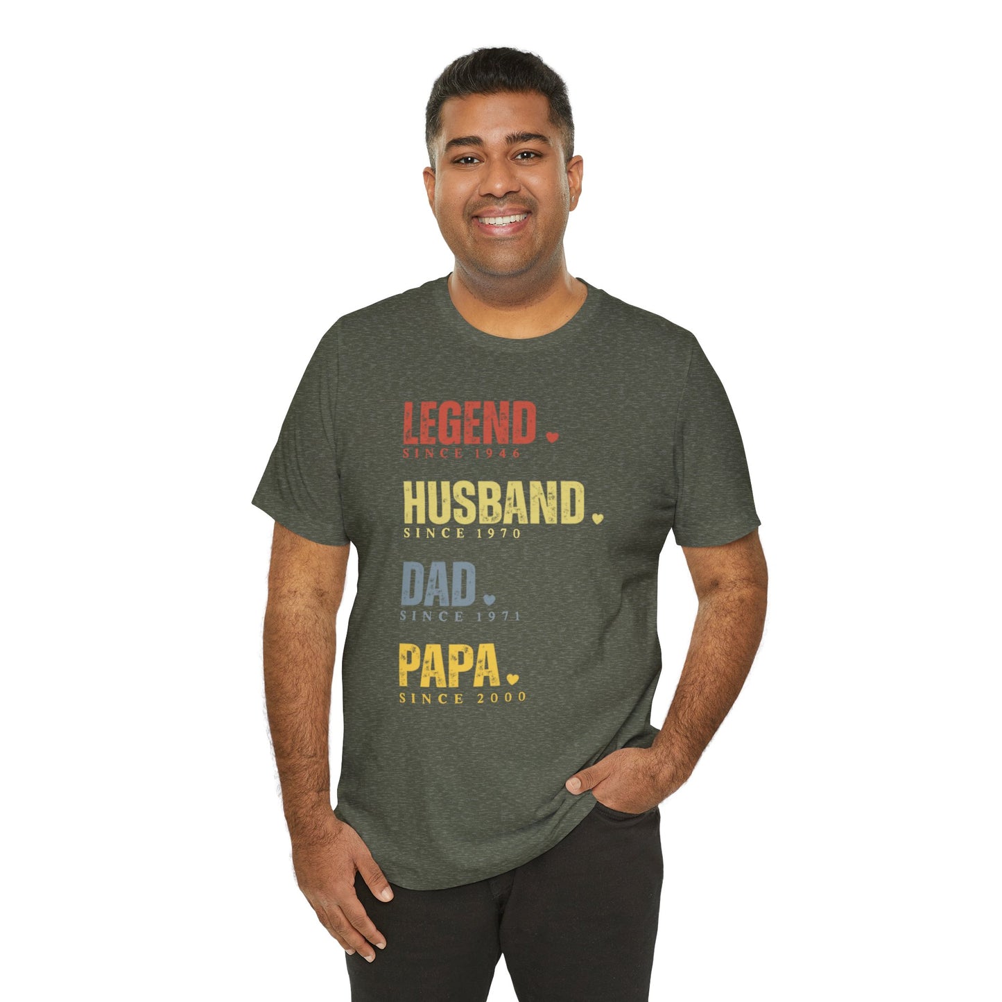 Legend Since [Year] Custom Tee | Husband, Dad, Papa, Grandpa Shirt