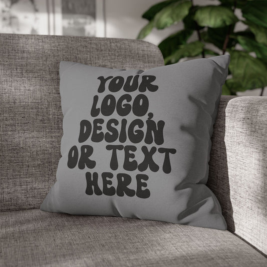 Custom Throw Pillow or Pillowcase – Personalize with Solid Color or Pattern – Add Text, Design, Logo