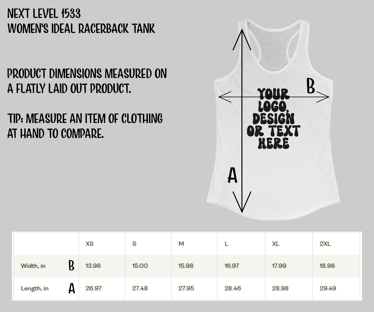 CUSTOM Text, Design or Logo - Women's Tank Top