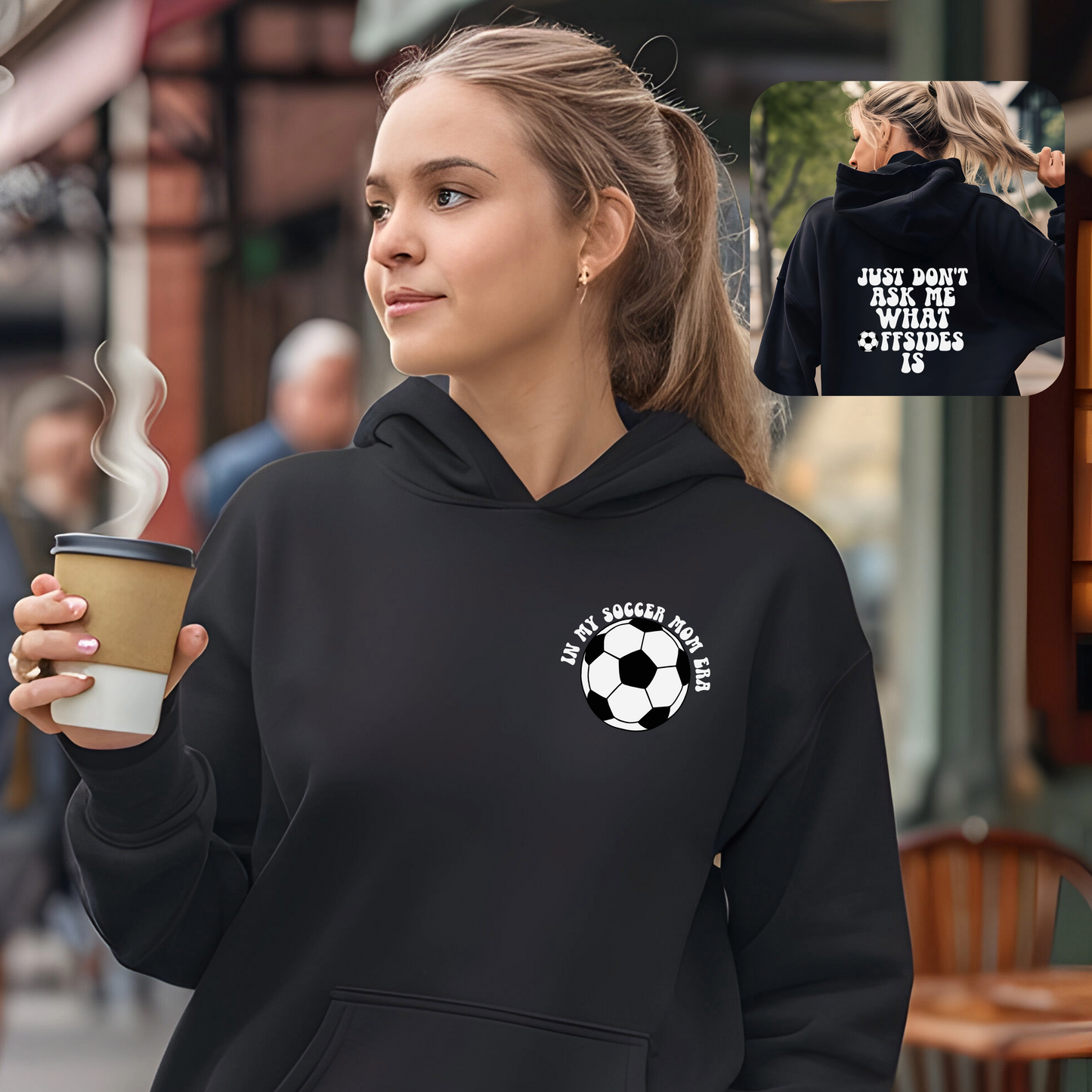 In My Soccer Mom Era Sweatshirt – Funny Soccer Mom Hoodie with Back Print
