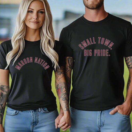 Custom Town Pride Unisex T-Shirt – [Town Name] Strong, [Town Colors] Nation & More