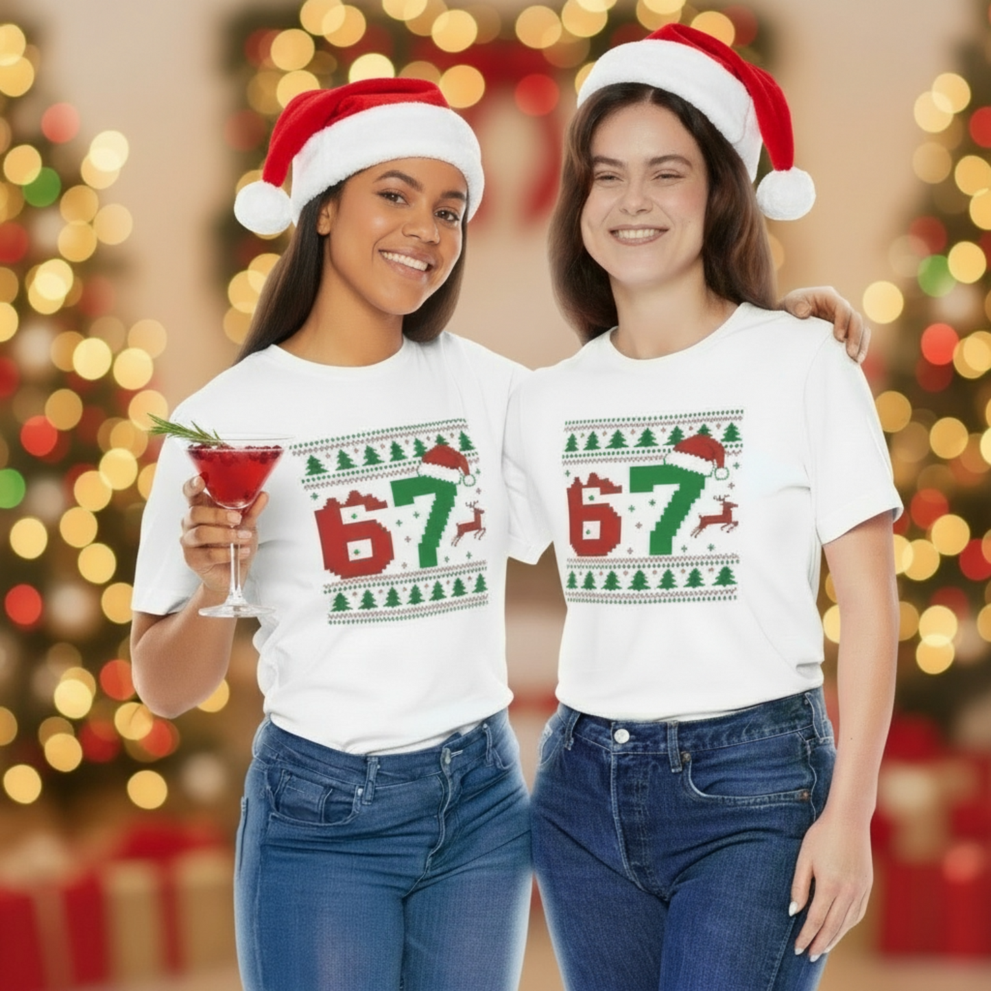67 Ugly Christmas Sweater Style T-Shirt – Holiday Tee