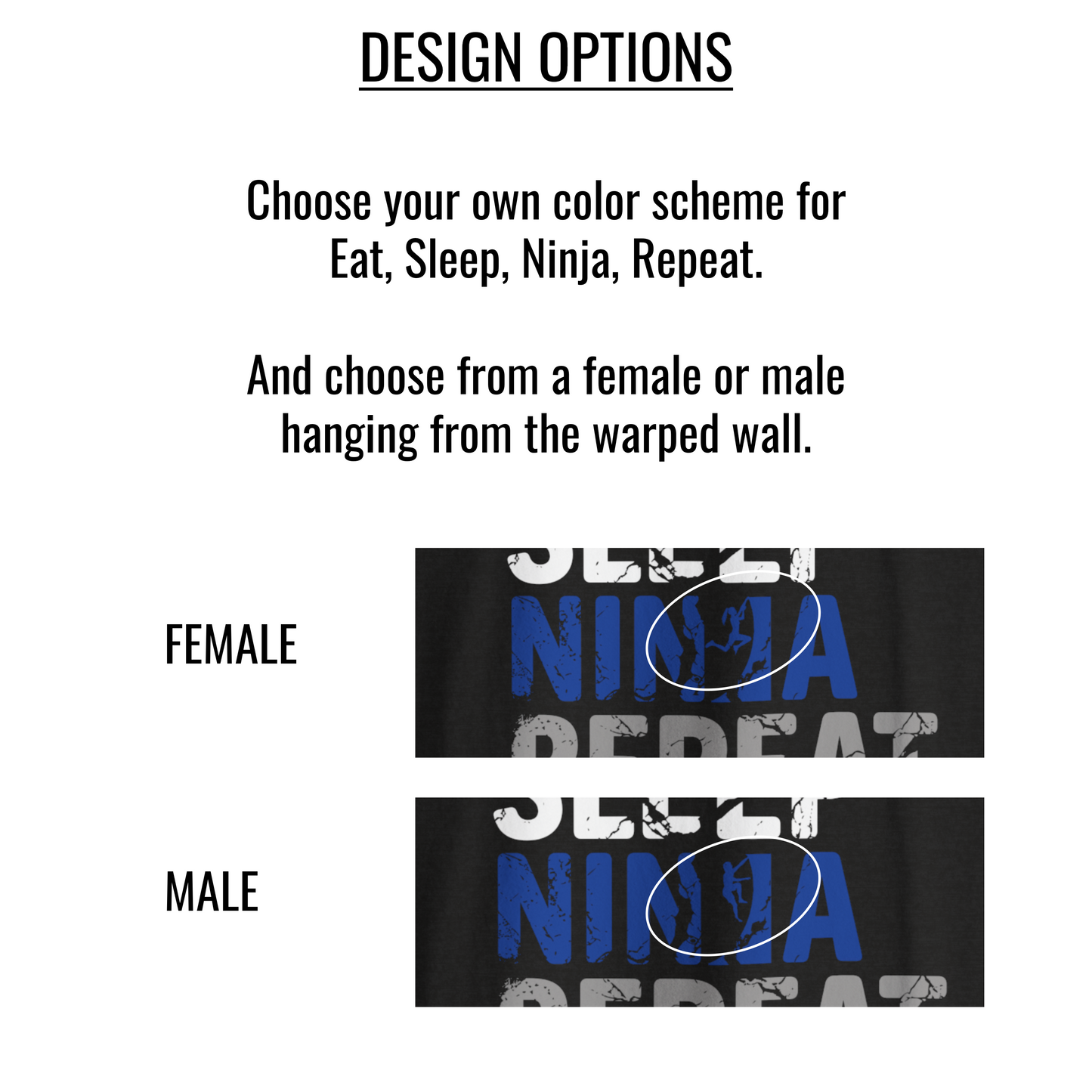 Eat Sleep Ninja Repeat Distressed Warped Wall T-Shirt