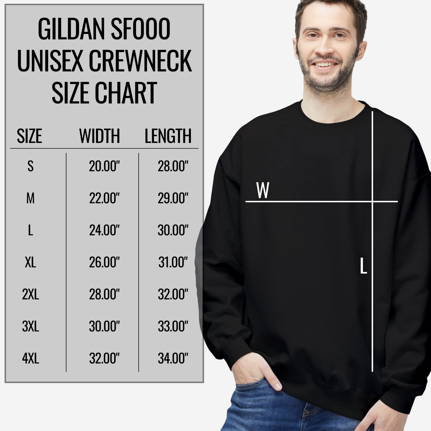 CUSTOM Text, Design or Logo - Unisex Crewneck Sweatshirt (Adult)