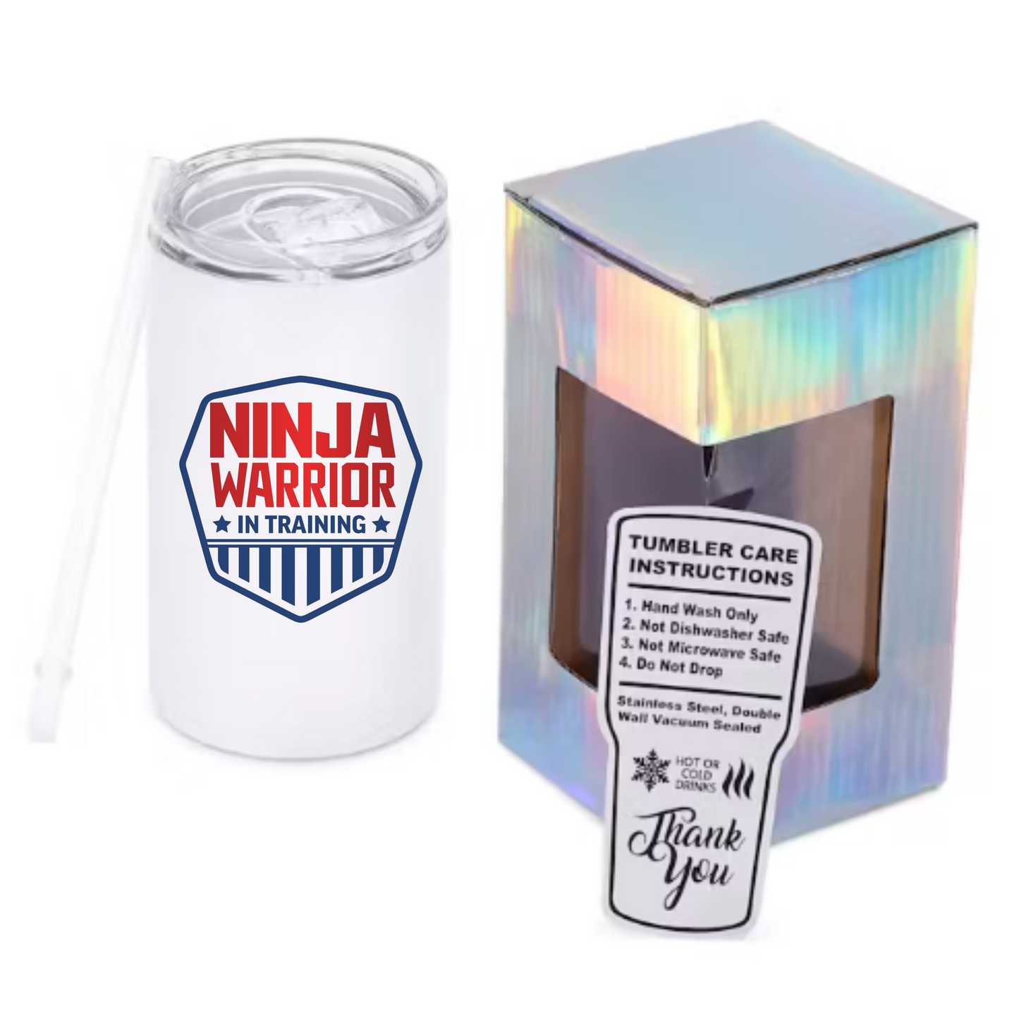 Ninja Warrior in Training 14oz Skinny Tumbler – Insulated, Gift Box