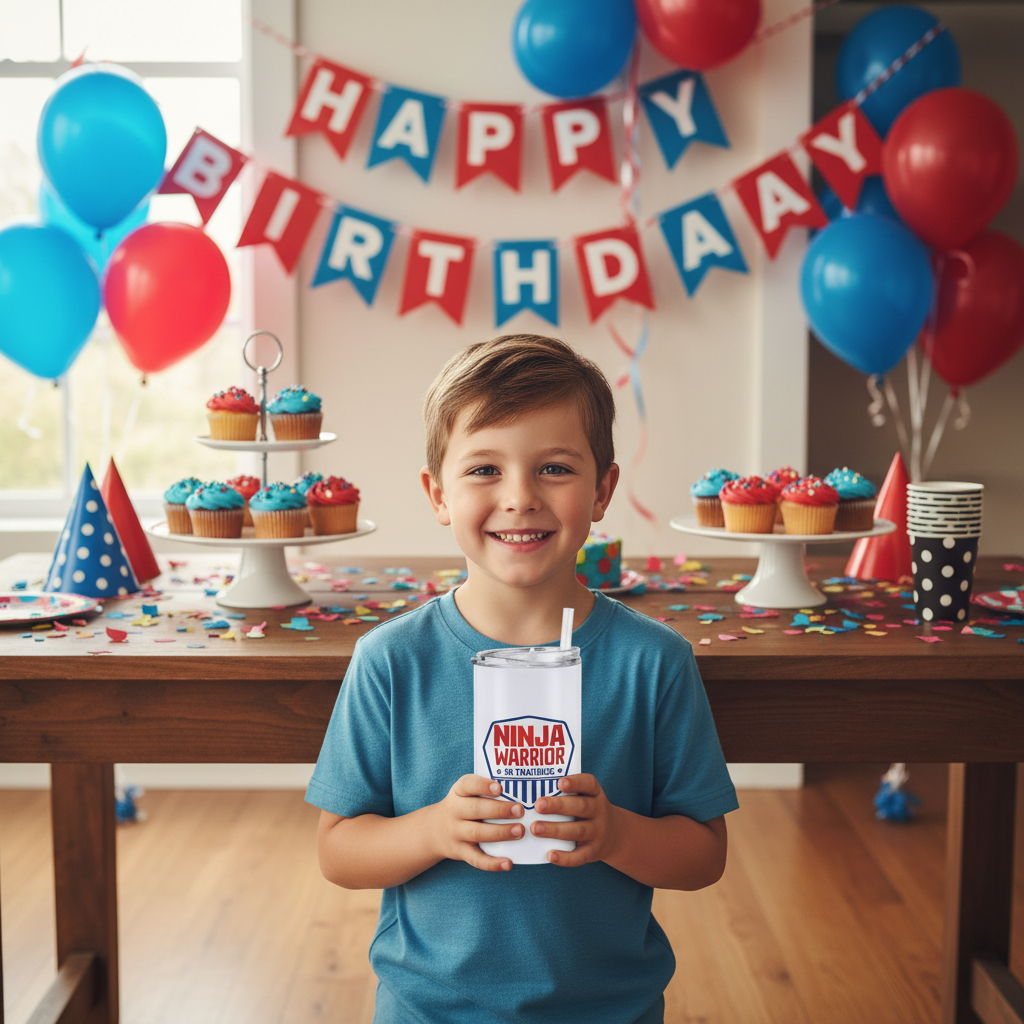 Ninja Warrior in Training 14oz Skinny Tumbler – Insulated, Gift Box